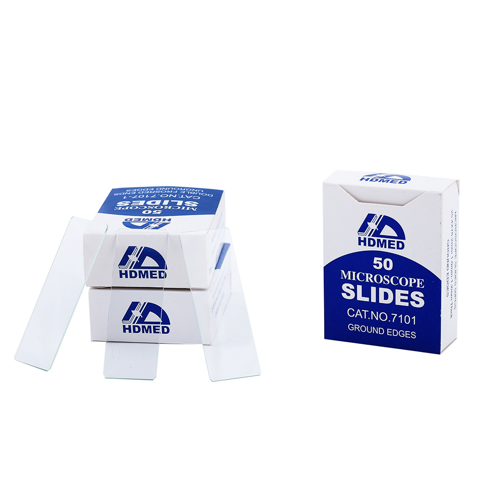 厂家直销出口玻璃载玻片7101 显微镜用无尘透明 50片一盒 可混批