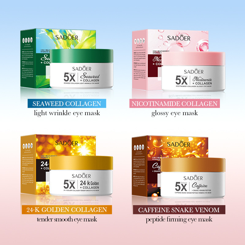 English SADOER caffeine snake venom peptide firming eye mask moisturizing eye mask cross-border foreign trade wholesale