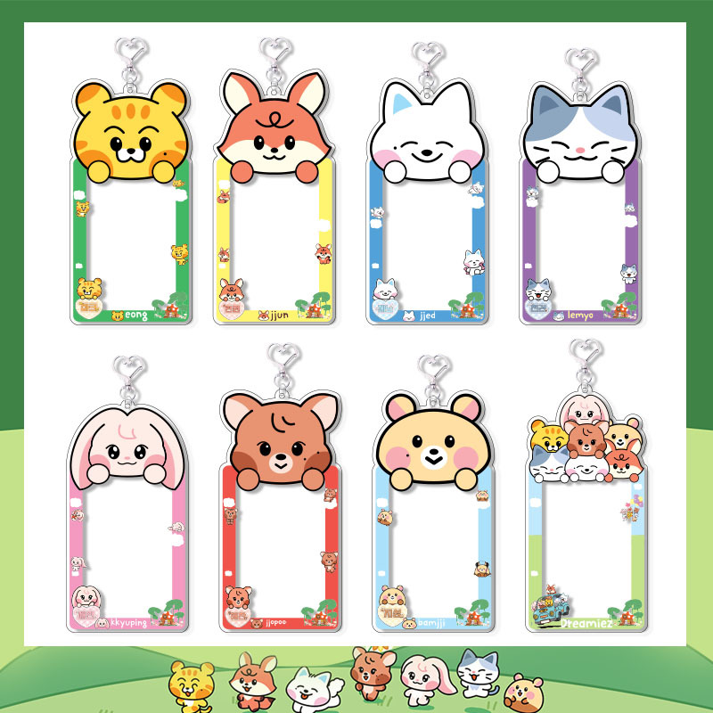 New Nct Dream Cartoon Card Photo Frame Keychain Idol Card Storage Pendant Jewelry Star