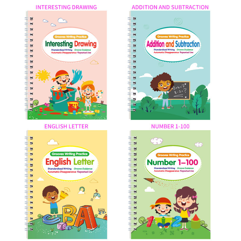 Cross-Border Full English Groove Writing Practice Book for Children, Alphabet and Number Drawing, Pen Control Training for Toddlers Aged 3-5, Educational Early Learning Cross-Border Full English Groove Writing Practice Book for Children, Alphabet and Number Drawing, Pen Control Training for Toddlers Aged 3-5, Educational Early Learning