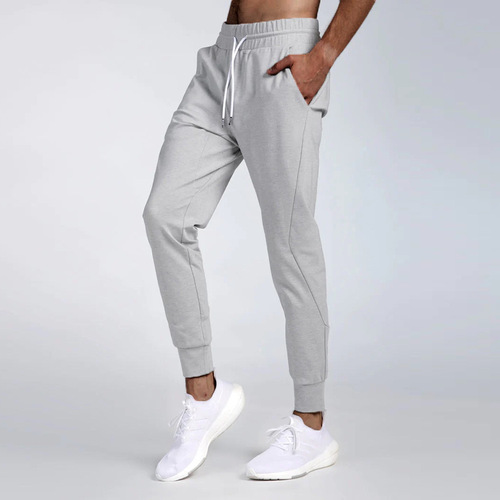 GYMKING men's fitness sports trousers high elastic running training pants sports casual pants fashionable elastic sports