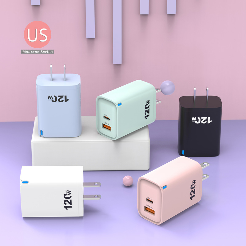 Suitable for Apple 16Pro Macaron 20W Fast Charging Head Iphone15 Mobile Phone Charger Us Standard Charging Head Wholesale