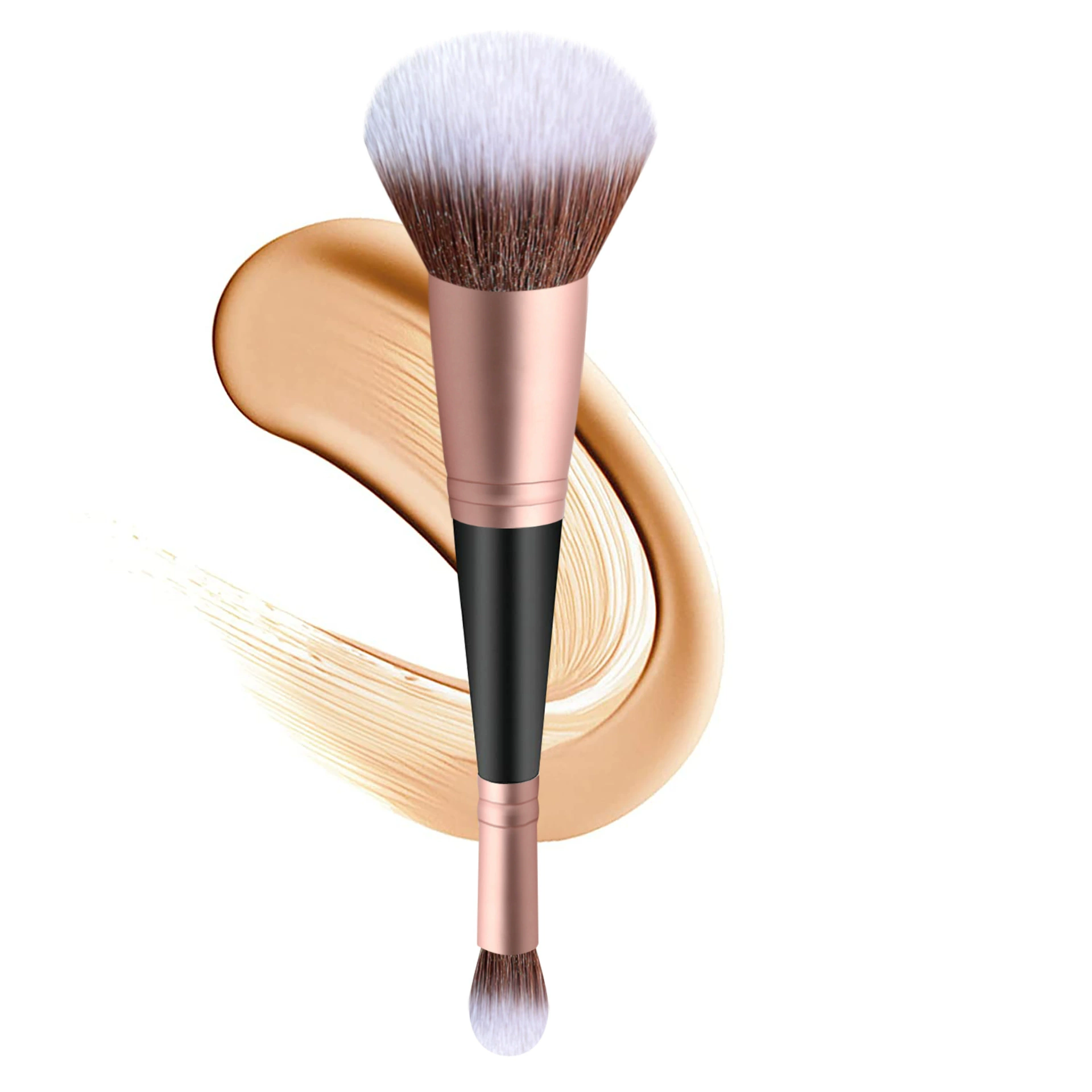 Double-sided Foundation Brush 2-in-1, Premium Makeup Primer & Eyeshadow Brush, Beginner Kit
