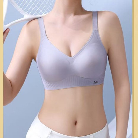 La ropa interior sin marcas de jalea para mujeres soporte suave de taza fija anti-caída torvin sujetador de senos colaterales cómodos movimiento image 1