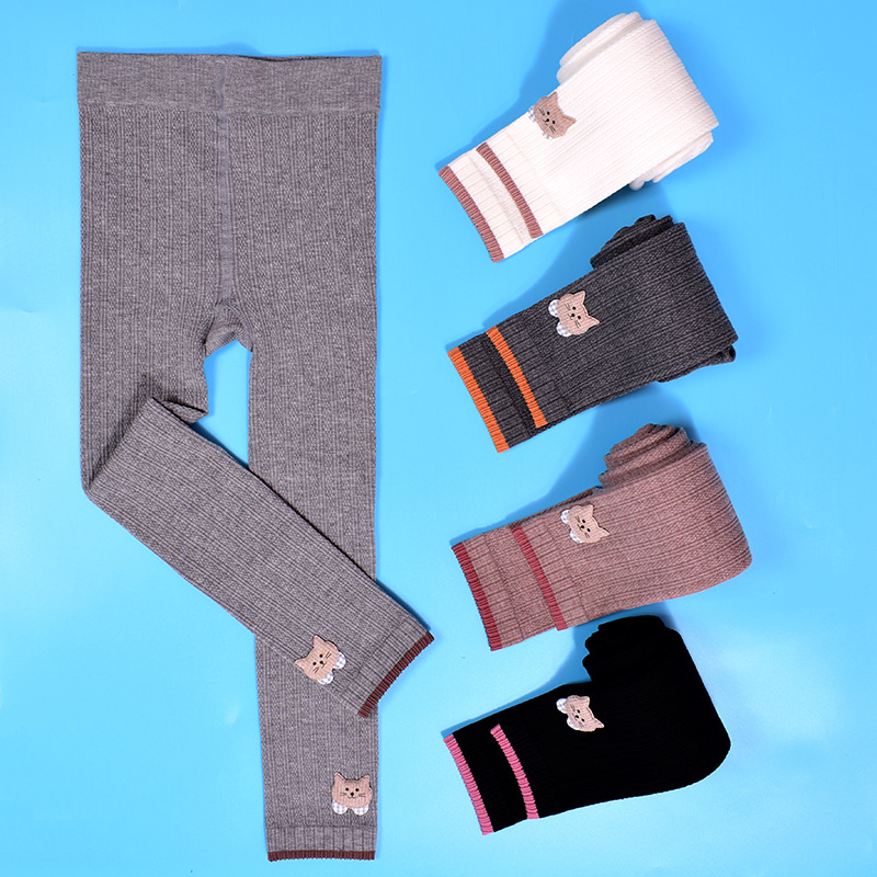 一件代发2021新款韩版修身小女孩裤子女童打底裤春秋薄款中小儿童|ru