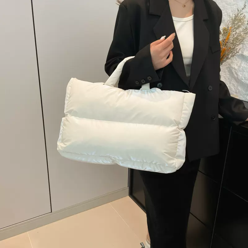 小众时尚休闲棉服包女2024冬季新款韩版ins潮流百搭大容量单肩包