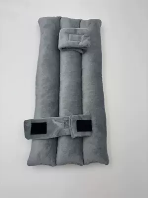 Breast Surgery Post-Operative Car Seatbelt Pillow to Prevent Pressure, Cushioning for Chest and Abdomen, Post-Operative Warmth, Car-Specific Protective Pad (Seat belt shoulder pad) - grey-361645cm