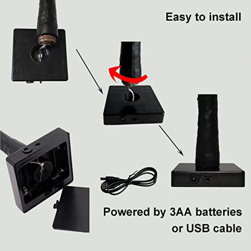 60cm 블랙 자작나무 라이트 USB 모델