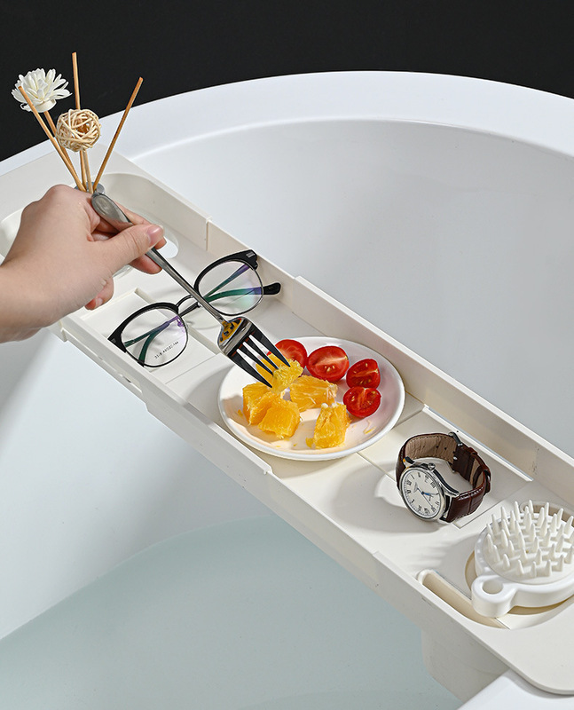 Factory Direct Bath Storage Tray Bath Telescopic Storage Rack Bathroom Barrel Bath Storage Rack Storage Board