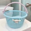 Blue round storage basket