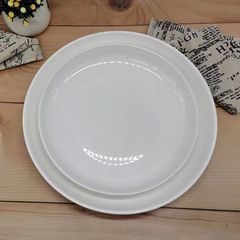 廠家批發墨盤墨碟仿瓷塑料毛筆書法圓盤圓形白色陶瓷調色盛墨水碟