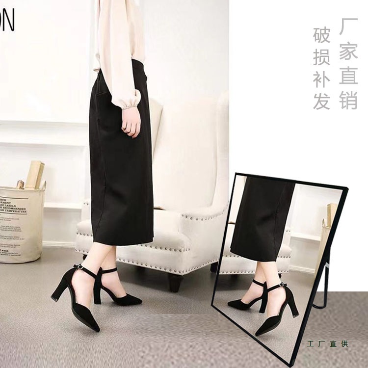 鞋店镜柜试鞋落地镜子梳妆简约铝合金框镜现代穿衣镜换鞋置地热卖