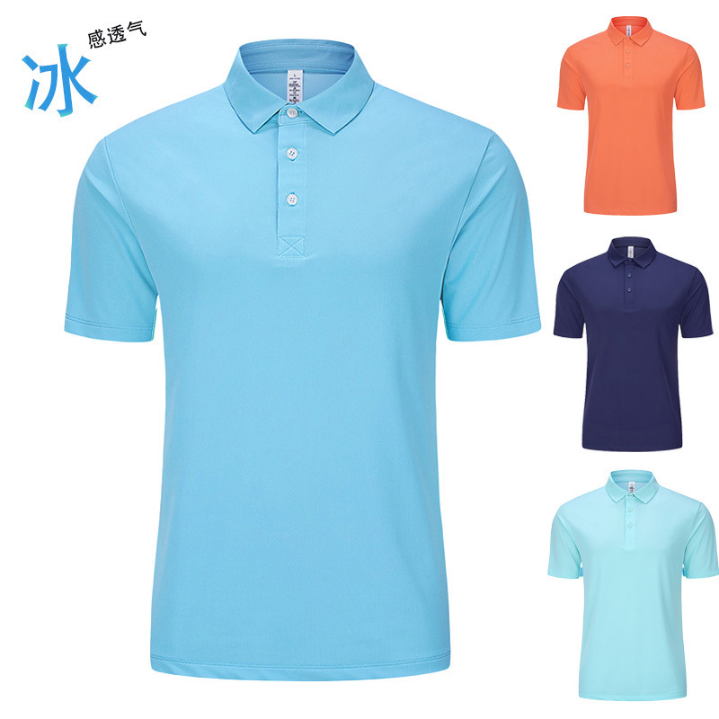 Summer hot selling men's golf Jersey Ice-feeling breathable sweat-wicking short-sleeved T-shirt moisture-wicking quick-drying polo shirt