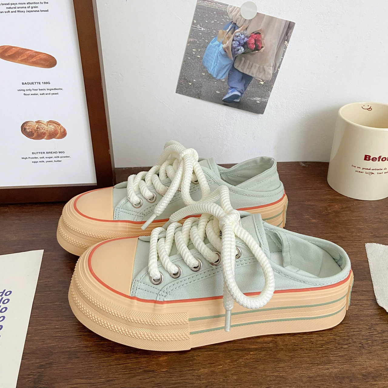 Толстоподошвенные кеды для студенток 2025, новый корейский стиль, небольшой увеличение роста, тонкий круглый носок, шнуровка, низкий вырез