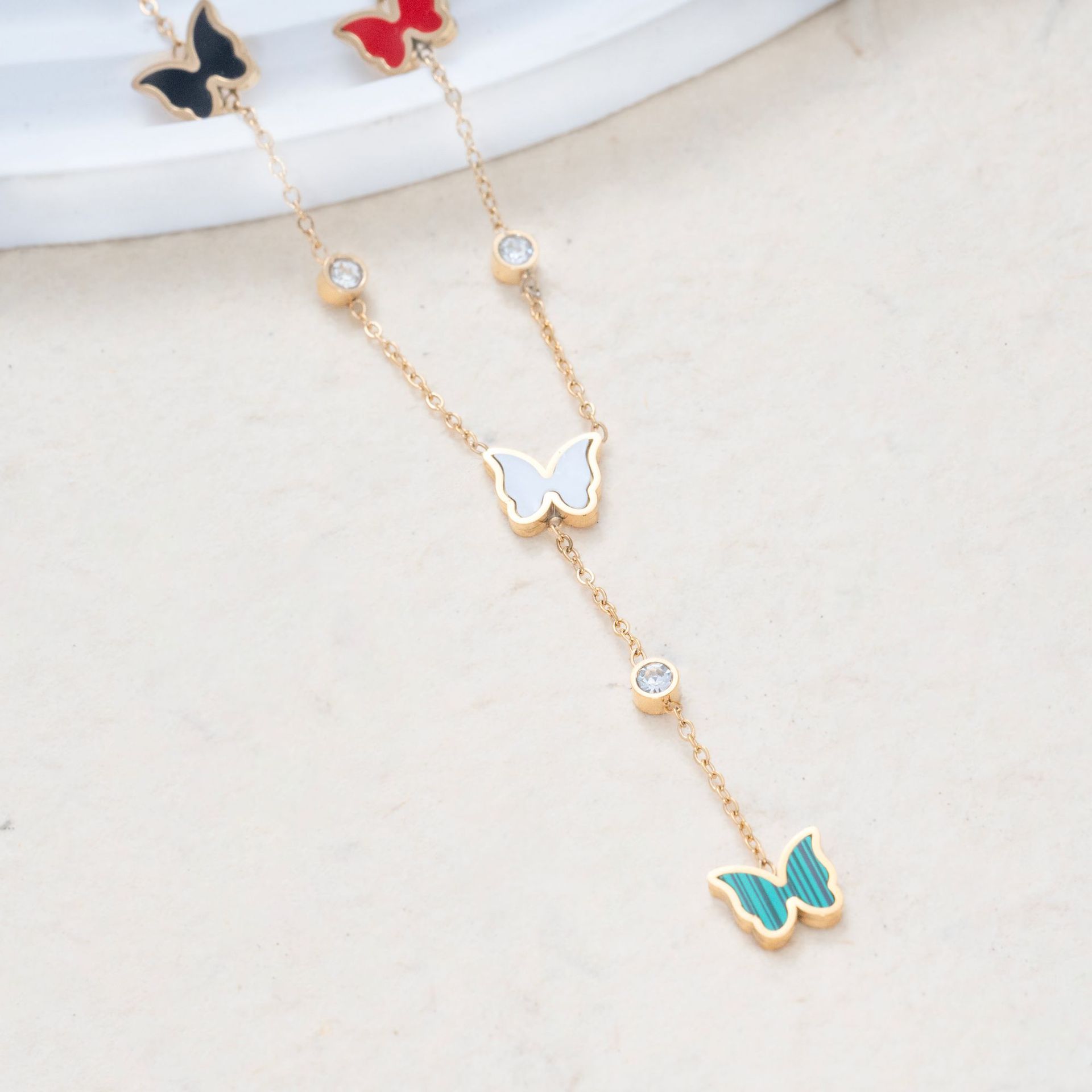 Double Layer Y-shaped Tassel Chain Necklace In Gold And Silver_voghion.com