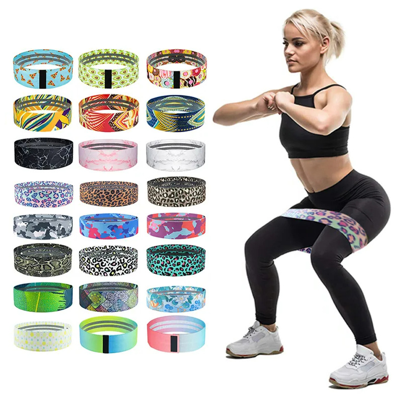 Mkas Custom-Made Oem with Logo Printing Yoga Fitness Resistance Band Squat Hip Circle Elastic Band