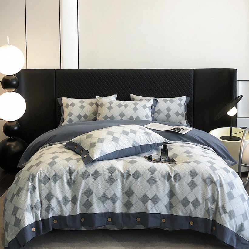 Autumn and Winter Thickeneded 100 Cotton Brushed Four-Piece Set Super Soft Ceramic Brushed Naked Sleeping Quilt Cover Pure Cotton Long-Staple Cotton Bed Sheetss