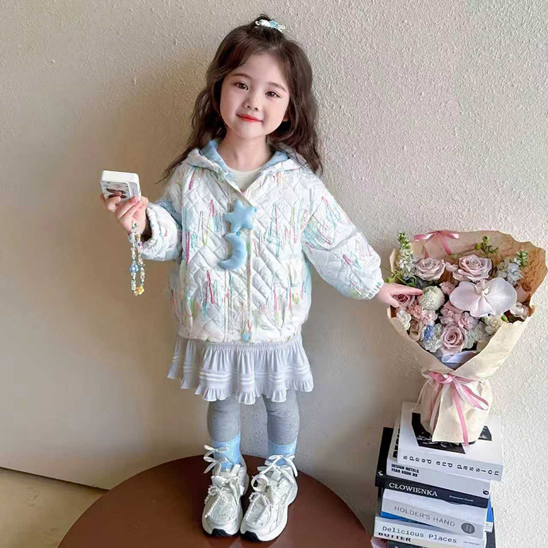 女童加绒外套秋装2025新款洋气儿童韩版连帽上衣小女孩秋冬款衣服|undefined