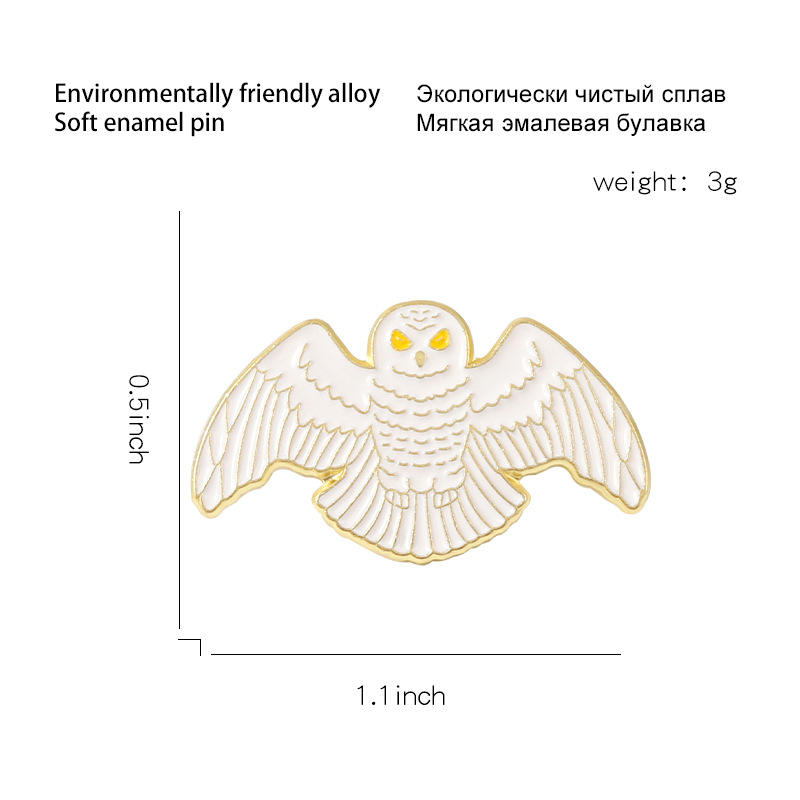 7g Weight Cartoon Style Pin Eagle Alloy Stoving Varnish Unisex Brooches