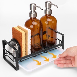 블랙 길어진 스테인레스 스틸 배수 랙