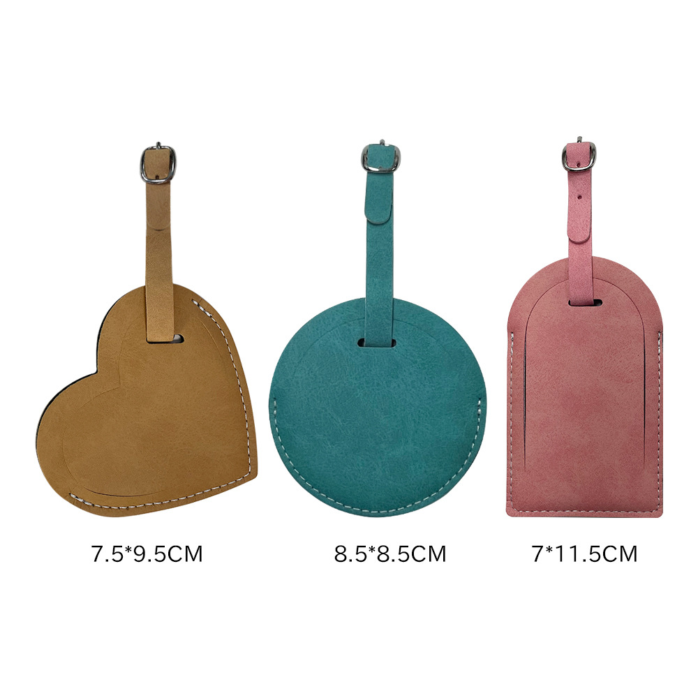 Transferencia térmica de cuero etiqueta de equipaje viaje de negocios almacenamiento personalizado consumibles en blanco al por mayor