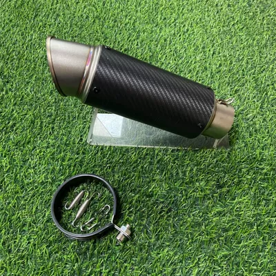 NINJA400 universal Motorcycle exhaust pipe - 89-oblique-carbon-fiber-60mm