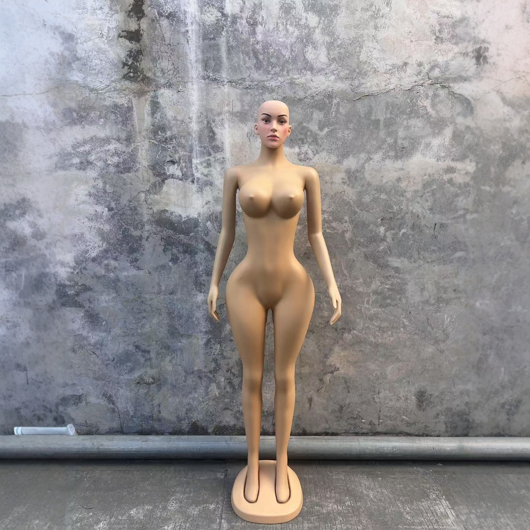 Maniquí de exhibición de escaparate de tienda de ropa, modelo curvilíneo BBL, talla grande europea y americana, busto grande, glúteos grandes, tono de piel, cuerpo completo, modelo femenino