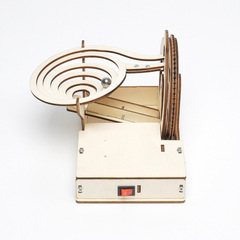 DIY Physics Science Small Experiments Electric Swinging Marble Track for Kids with Marbles Stack Road and Children's STEAM Education