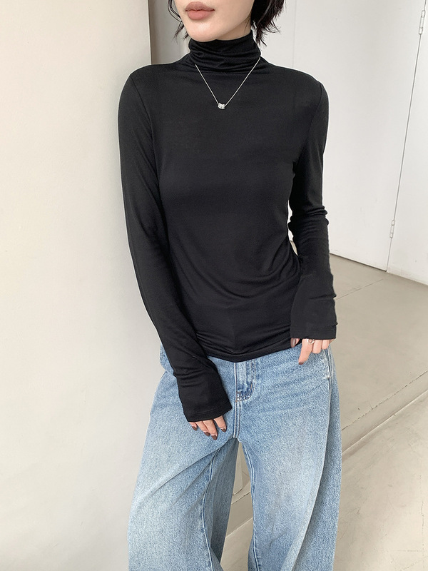 MMC羊毛针织衫女装十三行秋季新款高级感修身显瘦长袖高领打底衫|undefined
