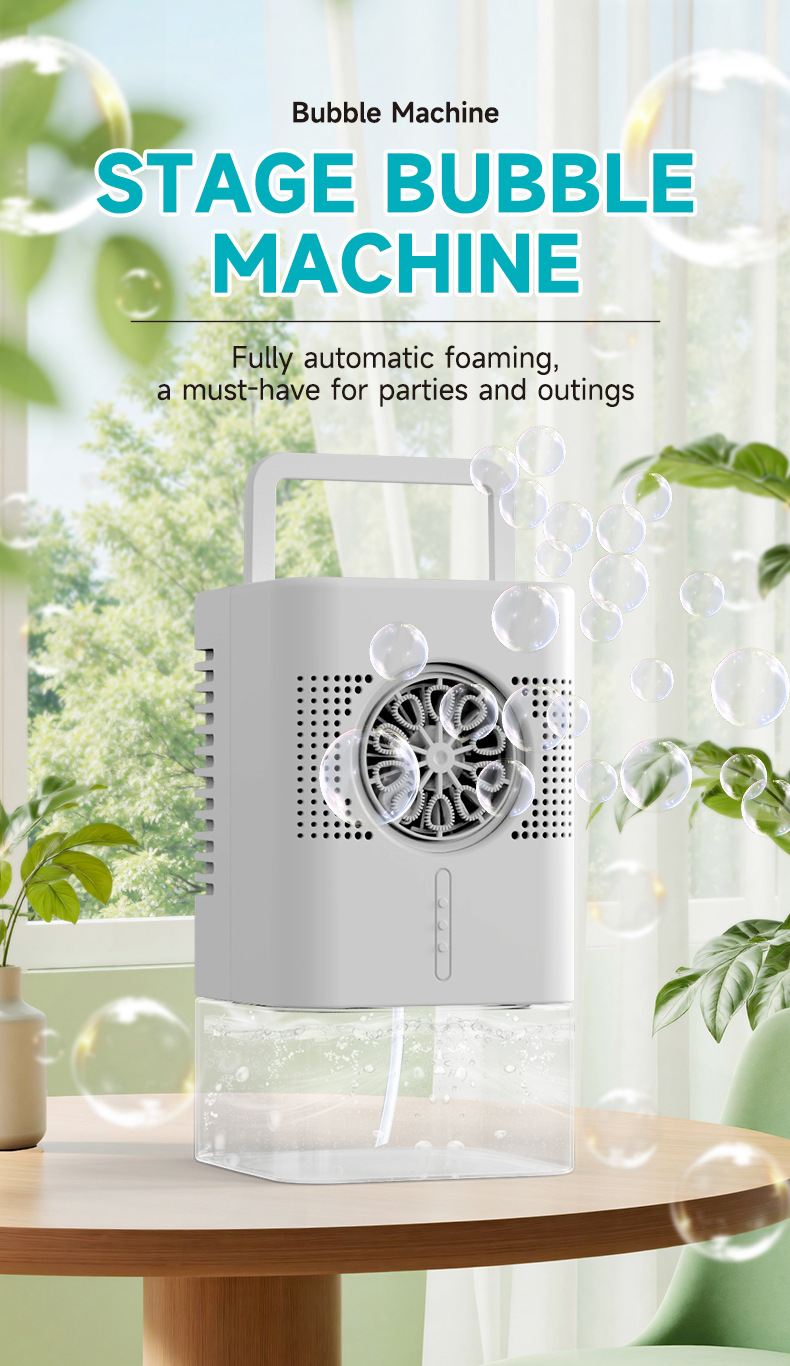 Grenzüberschreitende neue Bühnenparty-Lichtanlage, vollautomatische USB-Ladefunktion, Seifenblasenmaschine für den Außenbereich_voghion.com
