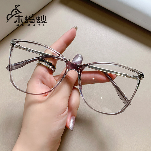 22 Cross-border Style Fashionable and Bright Spring-Loaded Protective Glasses TR90 Metal Pin Computer Safety Glasses Frame