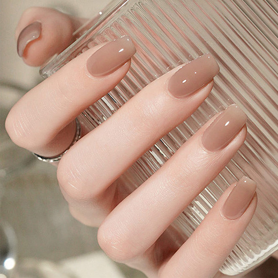 Hada uñas belleza desnuda marrón uñas color pegamento otoño e invierno blanco popular uñas belleza tienda esmalte de uñas pegamento transfronterizo fábrica al por mayor