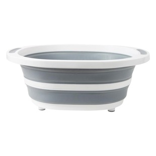 Foldable washbasin household plastic thickened large washing basin portable travel retractable bath foot basin
