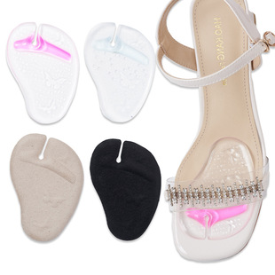 Flip-flops Clip Sliding and Grinding Butterfly Pattern Front Pad Clip Foot Slippers Pad Transparent Soft Shock Absorbing Pad