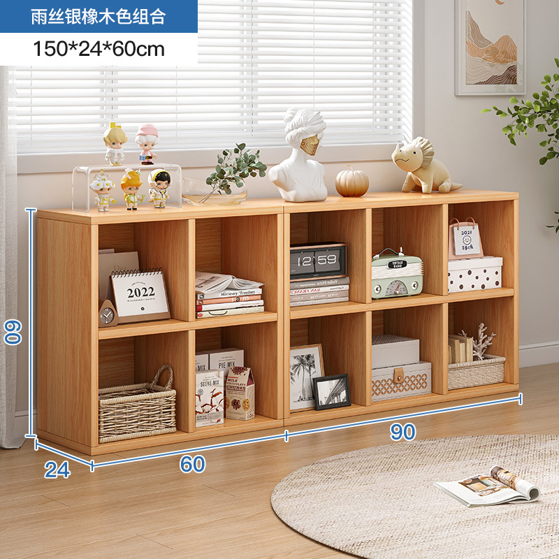 Estante de cosméticos de estilo crema, gabinete de rejilla de piso a techo lateral de mesa, gabinete de ocho compartillas, gabinete de almacenamiento de perfumes para productos para el cuidado de la piel