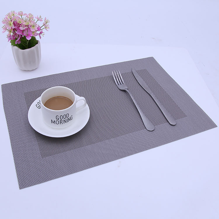 Tipo de marco Teslin PVC fácil de limpiar almohadilla de aislamiento térmico almohadilla de mesa de comedor en el hogar del hotel patrón de dibujos animados almohadilla de mesa occidental