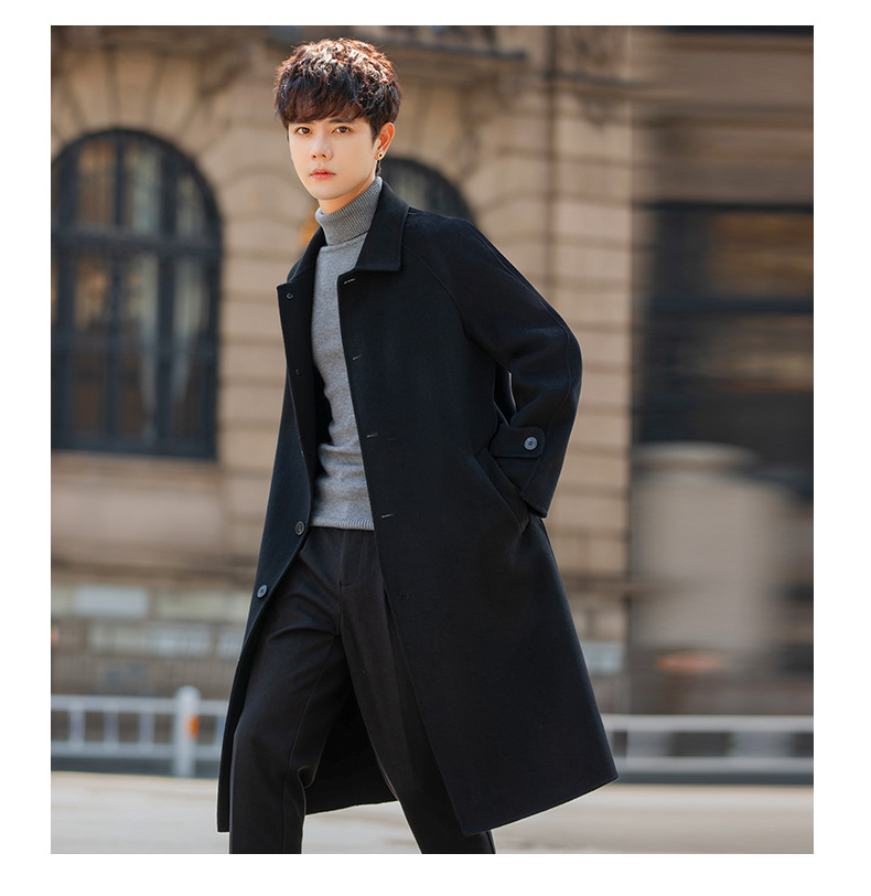 Men's Double-sided Woolen Coats Winter Thickened Wool Windbreaker