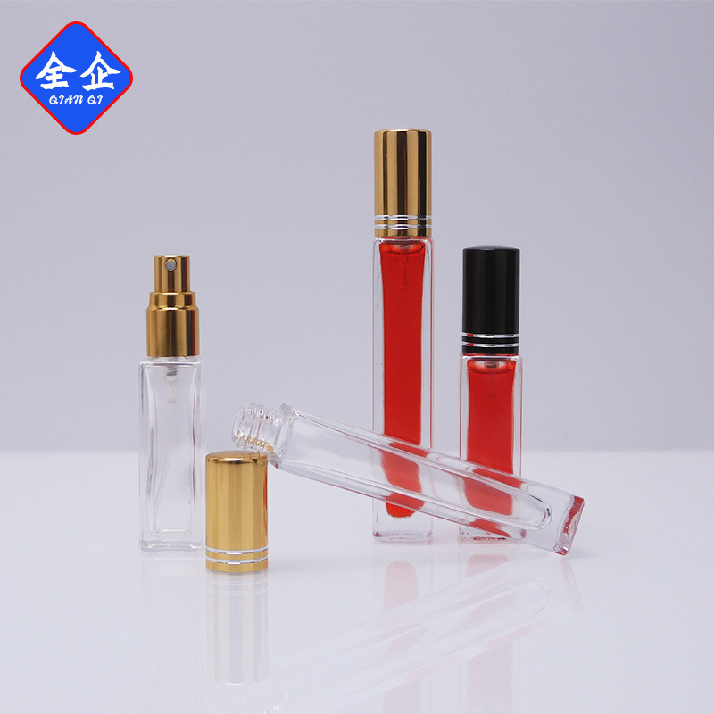 香水瓶 3ml5ml10ml 小さな正方形のガラス瓶 ローリングボールボトル ローリングボールボトル スプレーボトル|undefined