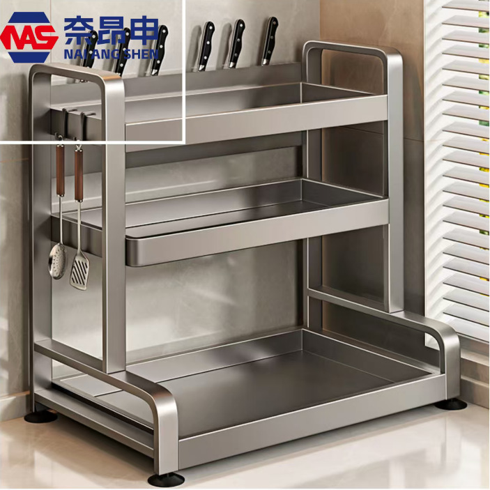 Kitchen Condiment Storage Rack Multi-Layer Storage Rack Condiment Storage Rack Integrated Wall Condiment Rack Processing and Customization