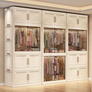 Fls Foldableing Installation-Free Storage Cabinet Baby Wardrobe Bedroom Baby Clothes Storage Kidsren's Small Wardrobe Home Complete