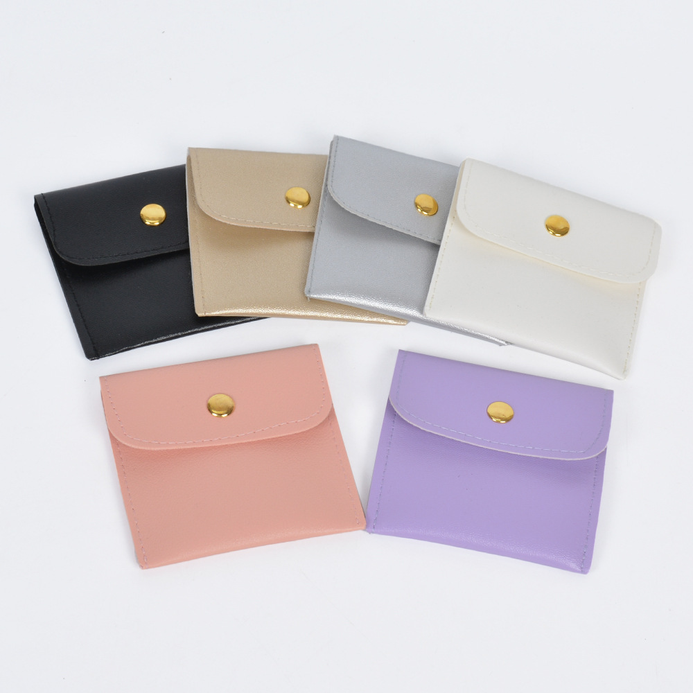 10g Weight Jewelry Packaging Bags Classification 1 Piece Quantity Daily Occasion Pu Leather Material Solid Color Pattern Simple Style Style 1 Piece Pu Leather Simple Style Daily Solid Color Jewelry Packaging Bags 4