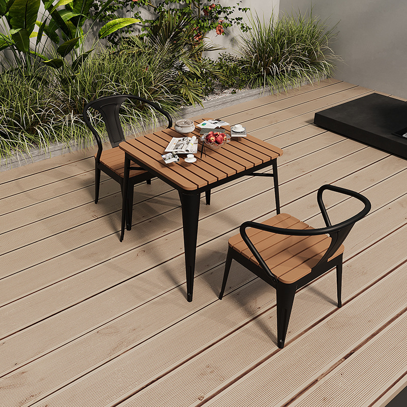 Residencia balcón ocio mesa y silla combinación de patio jardín al aire libre mesa de comedor impermeable al aire libre set de mesa y silla