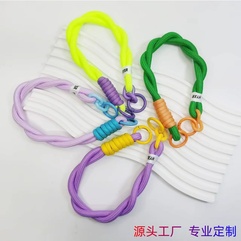 Короткий ремешок на запястье для мобильного телефона, красочный спортивный тканый чехол для мобильного телефона с защитой от потери, подвесная цепочка, чайник для воды, веревочная сумка, подвесные ювелирные изделия