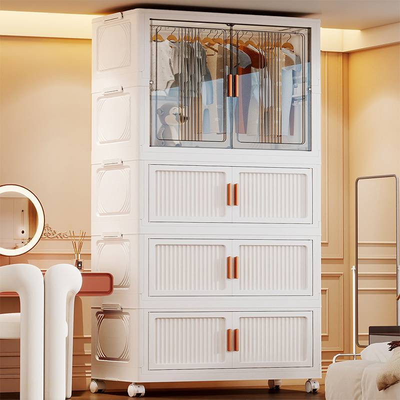Installation-Free Folding Storage Cabinet Baby Simple Wardrobe Household Multi-Layer Clothing Organizer Cabinet Baby Wardrobe Storage Cabinet Installation-Free Folding Storage Cabinet Baby Simple Wardrobe Household Multi-Layer Clothing Organizer Cabinet Baby Wardrobe Storage Cabinet
