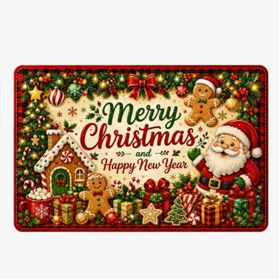 entrance, durable and stain-resistant, dust-proof, Avtomobil döşəmə paspasları - fy0707pans0629christmas-16-4060cm-crystal-velvet