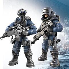 翔9902稲妻特警人仔武器男の子組立モデル国産第三者人仔積み木5.5cm