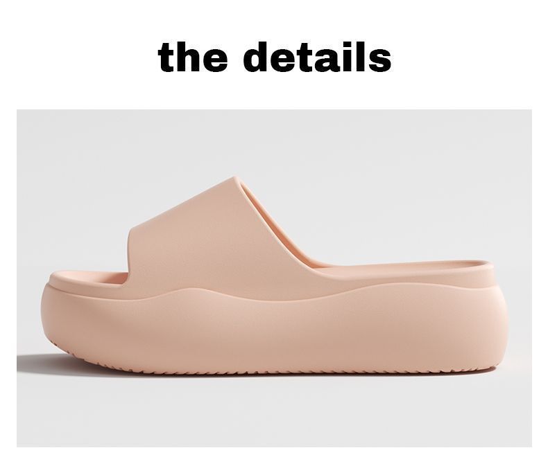 Sandals With Height Increase, Outdoor Wear, EVA Soft Non-Slip Thick Sole, Trendy New Style, Summer 5cm Women's Shoes_vogvips.com