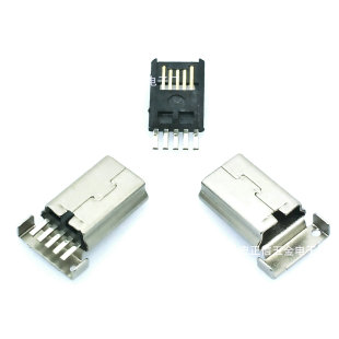USB 2.0 MINI 5P 180��ֱ�幫�^һ�wʽ���w���^ǰ�������Ӽ��L