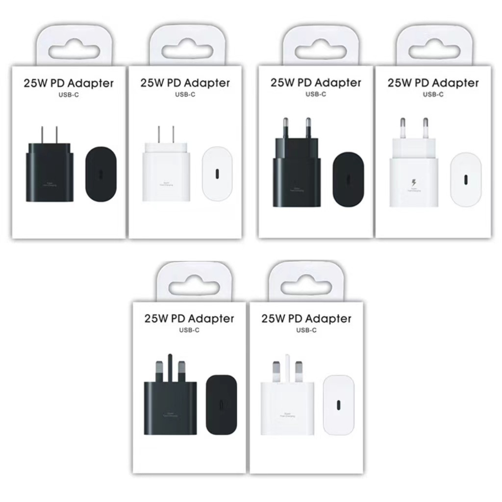 Aplicable Samsung PD25W/45W estándar estadounidense cabezal de carga británico cargador de viaje S22/S23 australiano cabezal de carga rápida