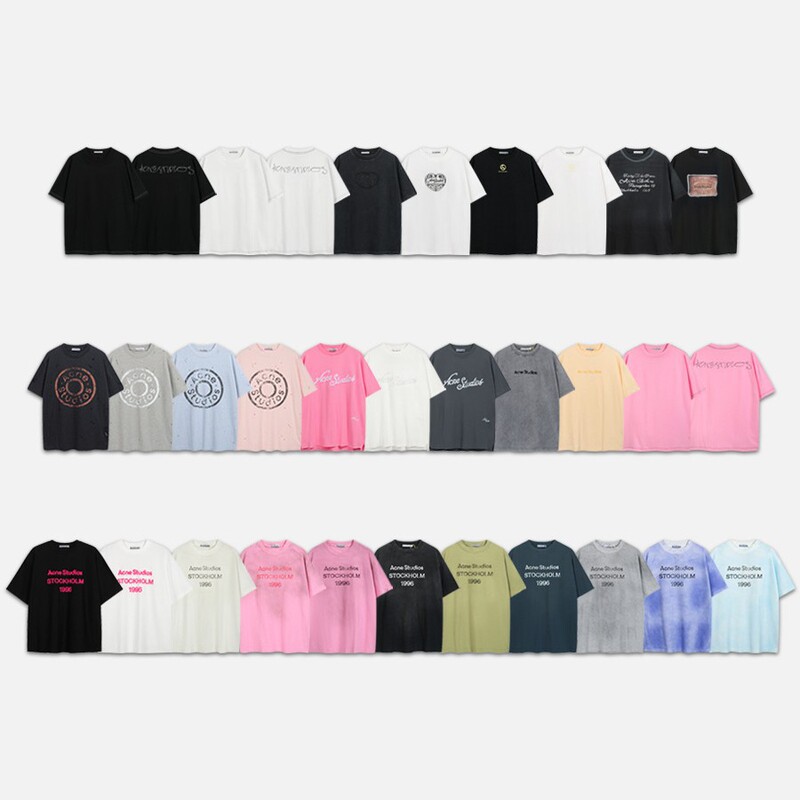 26 Cross-Border Ac 1996 Letter Print Washed Vintage Light Luxury Trendy Brand Loose-Fitting Unisex Pullover Short-Sleeve Couple T-Shirt 26 Cross-Border Ac 1996 Letter Print Washed Vintage Light Luxury Trendy Brand Loose-Fitting Unisex Pullover Short-Sleeve Couple T-Shirt